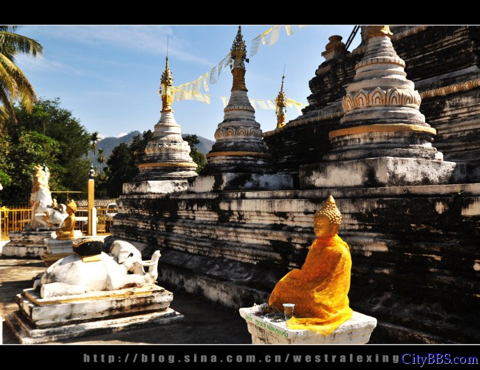 泰国北部清迈拜县寺庙