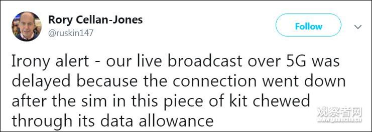 华为助英国新闻5G首播