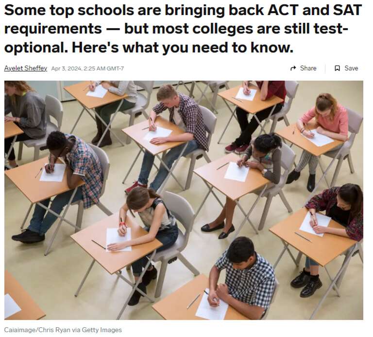 美国顶尖高校开始恢复ACT和SAT要求