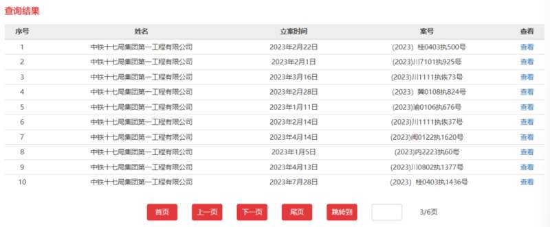 中铁十七局集团旗下的第一、第三、第五工程有限公司被列为“失信被执行人”的案件数量均在几十起 ...